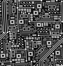 Load image into Gallery viewer, Black & White Circuit Board Face Mask