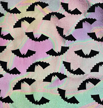 Load image into Gallery viewer, Black Bats & Holographic Face Mask