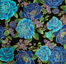 Load image into Gallery viewer, Blue Rose Gold Metallic Face Mask