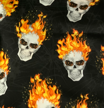 Load image into Gallery viewer, Flaming Skulls Face Mask