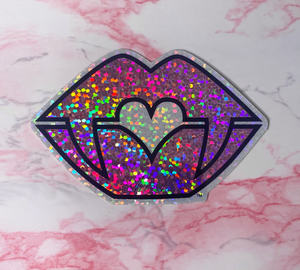 Ai Atelier Lovely Lips Pink Holographic Glitter Sticker