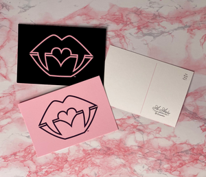 Ai Atelier Lovely Lips Postcard Set (Black & Pink)