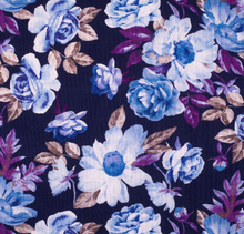 Load image into Gallery viewer, Navy Watercolor Floral Face Mask