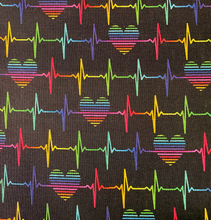 Load image into Gallery viewer, Rainbow Heart Beat Face Mask