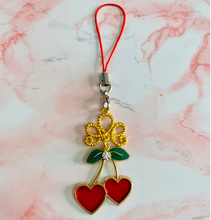 Load image into Gallery viewer, Red Heart Cherry Charm
