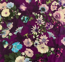 Load image into Gallery viewer, Royal Purple Floral Face Mask