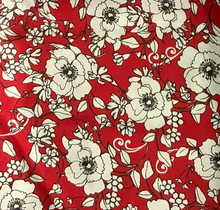 Load image into Gallery viewer, White Floral on Red Face Mask